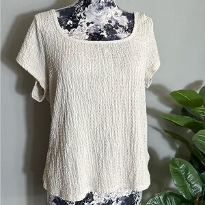 Old Navy cream Textured Women's Top XXL